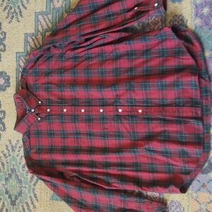 Ralph Lauren Blake Mens XL Tartan Red Plaid Oxford Long Sleeve Button Down Shirt